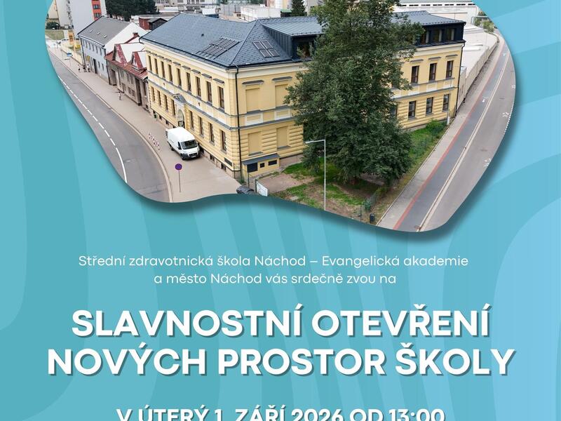 V úterý 1. 9. 2026  od 13 hodin budeme slavnostně otevírat nové prostory školy.